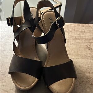 Diba Brown Strappy wedge Sandals
